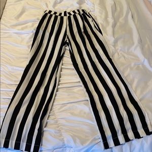 striped flowy pants